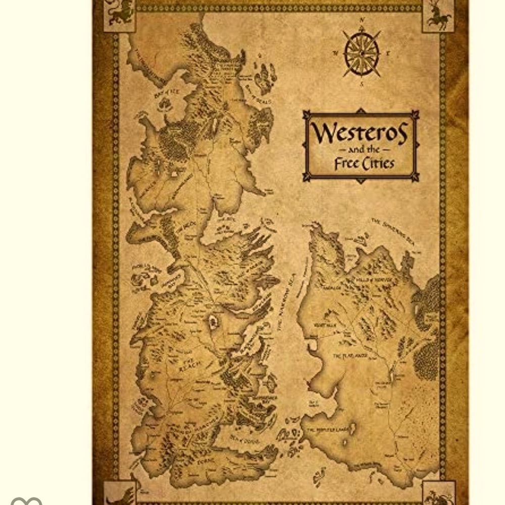 Silk Game of Thrones map